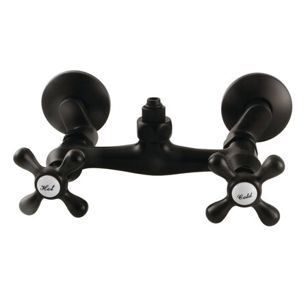 Kingston Brass CC2130 Wall Mount Tub Faucet Body with Riser Adapter, Matte Black CC2130